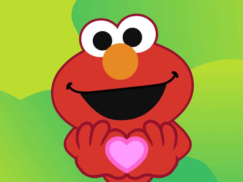 Elmo con un corazon 