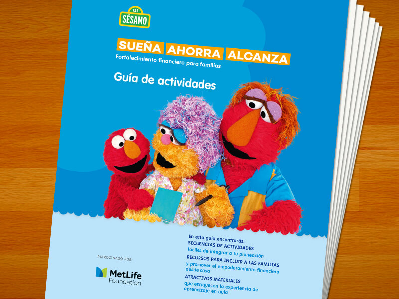 Suena Ahorra Alcanza guia de actividades. Elmo y sus padres.